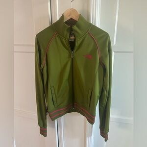 Women’s medium green North Face track jacket
